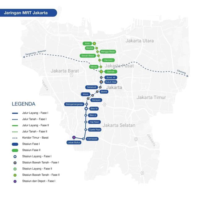 Jakarta subway station map