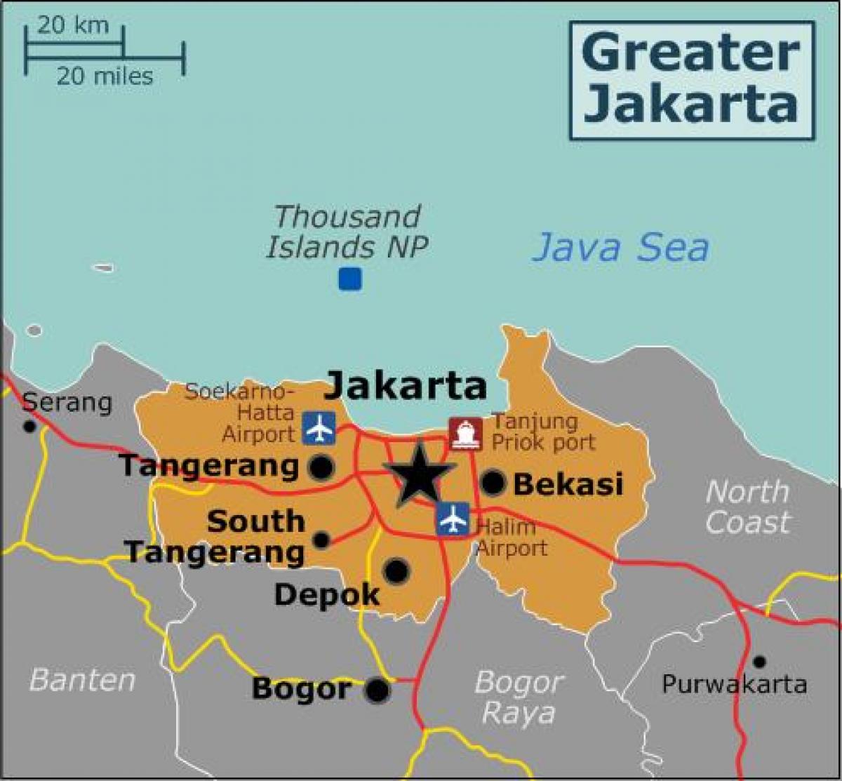 Jakarta airports map