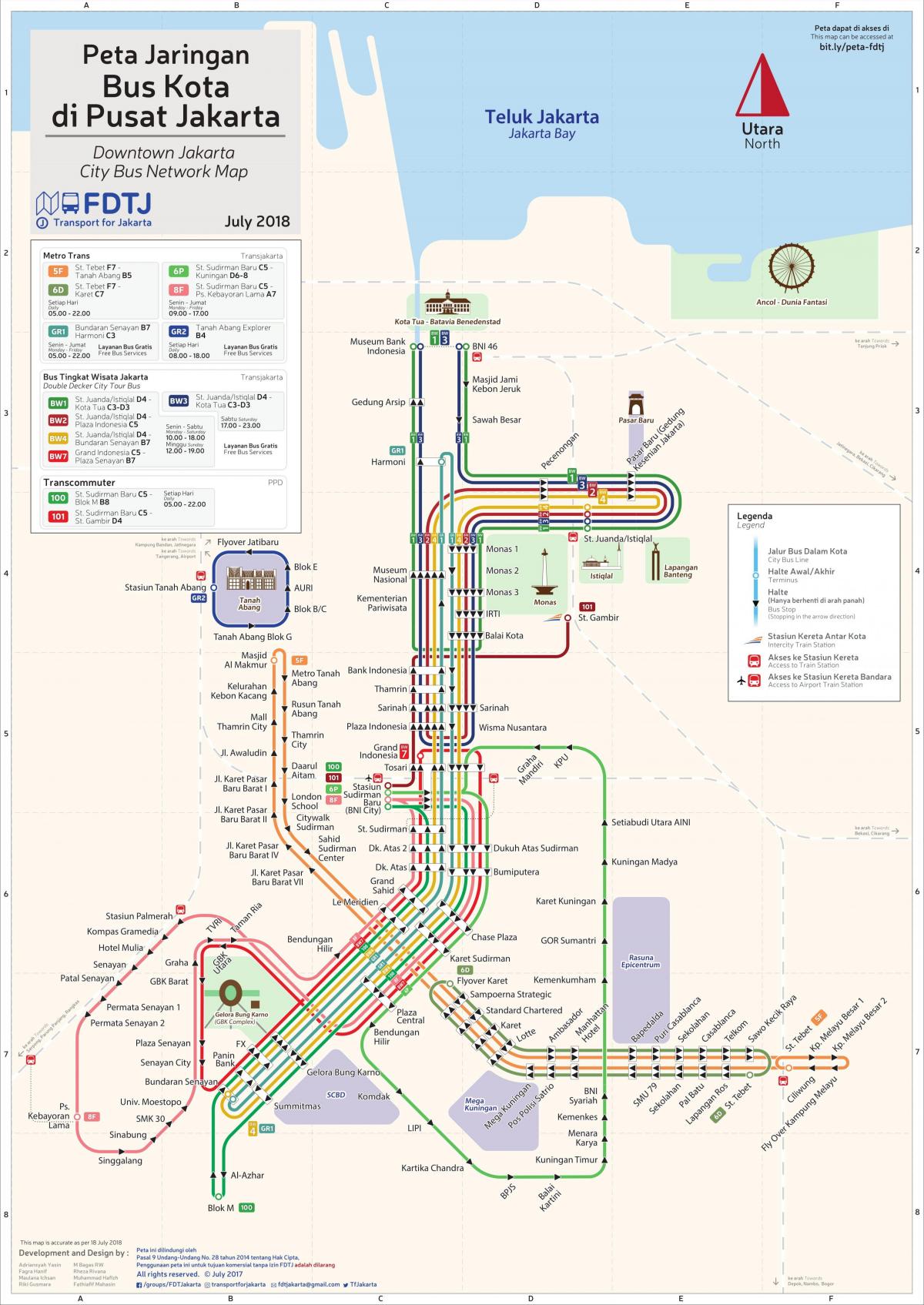 Jakarta bus station map