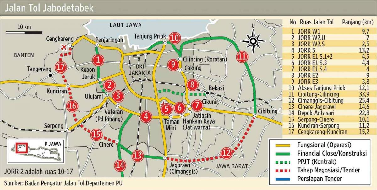 Jakarta roads map