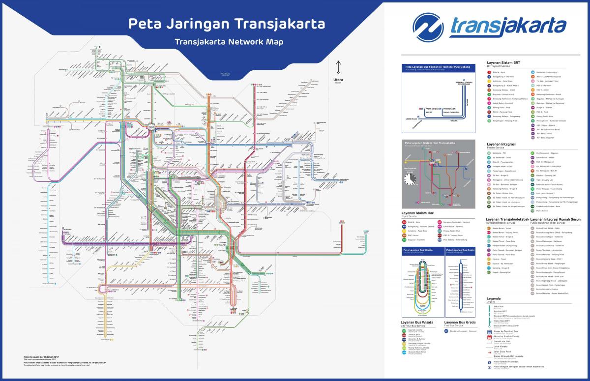 Jakarta transportation map